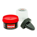 SHOW Black Instant Shine Shoe Polish Cream with Sponge for Shoes Boots Bags - Unisex 50ml 1 Unit Polish Cream - Leather Nourishment and Conditioner - Shoe Care Products