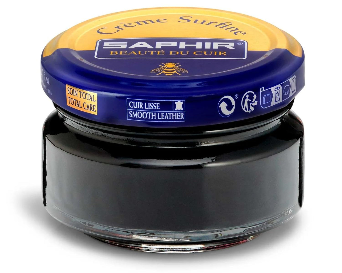 Saphir Cream Surfine Shoe Polish Black Size: 16