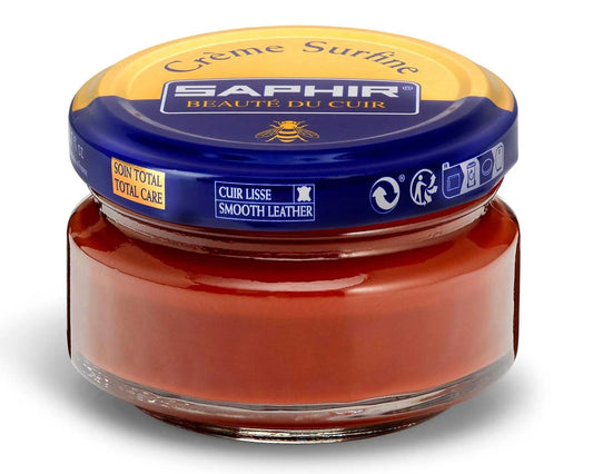 Saphir Cream Surfine Shoe Polish COGNAC 10