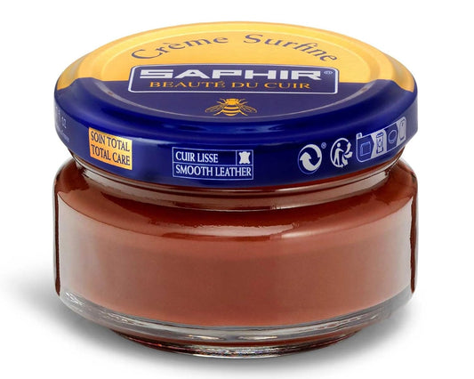 Saphir Cream Surfine Shoe Polish Brown MARRON 04