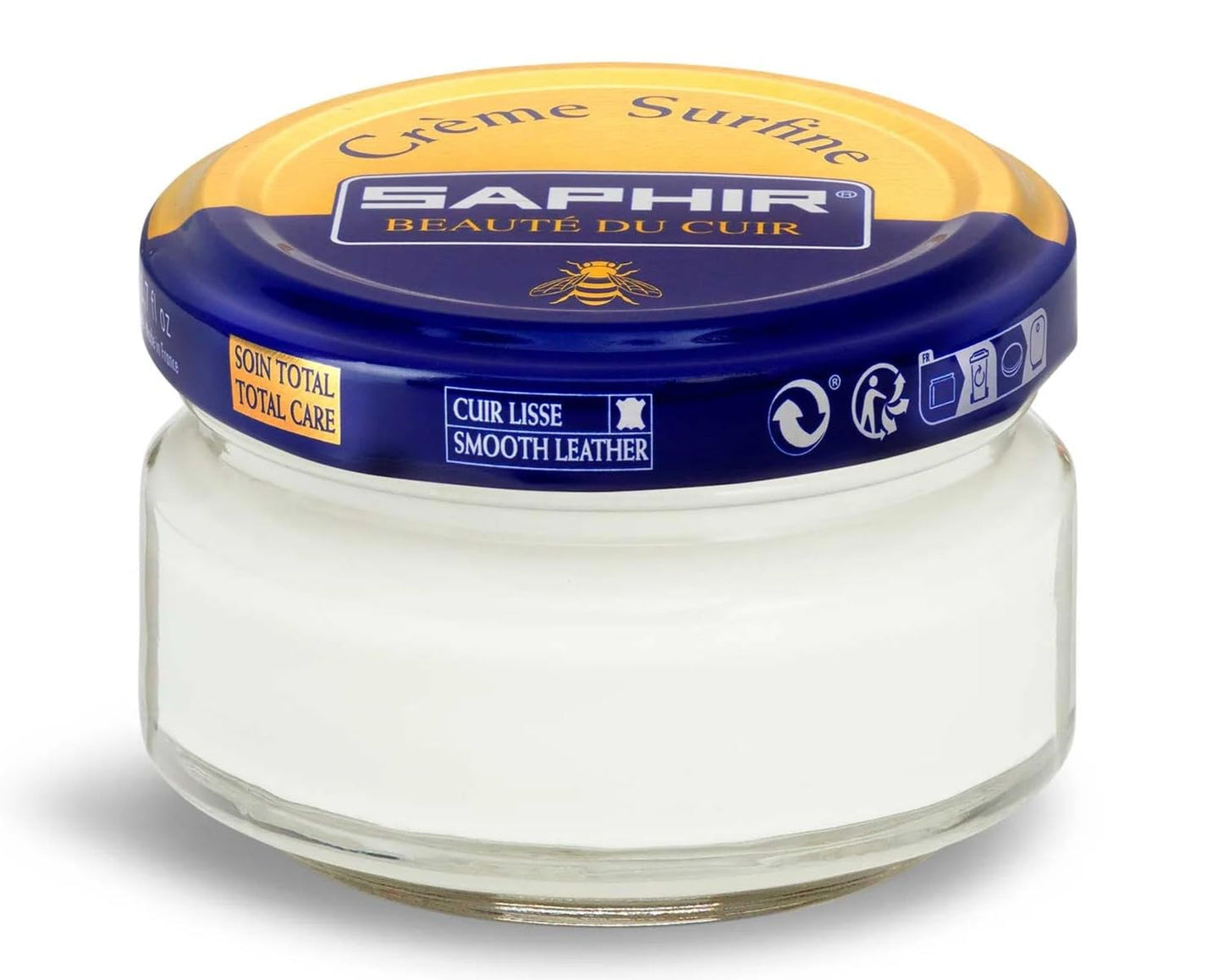 Saphir Cream Surfine Shoe Polish White BLANC 21