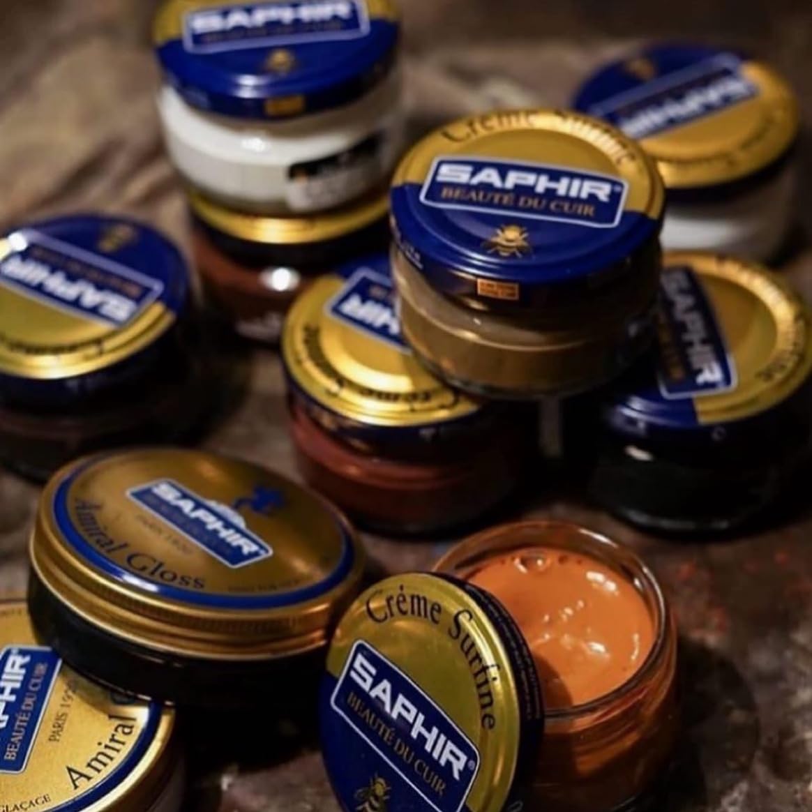 Saphir Cream Surfine Shoe Polish ACAJOU 09