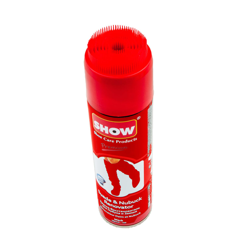 SHOW 250ml Suede Renovator Spray, 1 unit for suede & nubuck shoes and boots (Red)