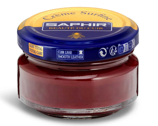 Saphir Cream Surfine Shoe Polish BORDEAUX 08