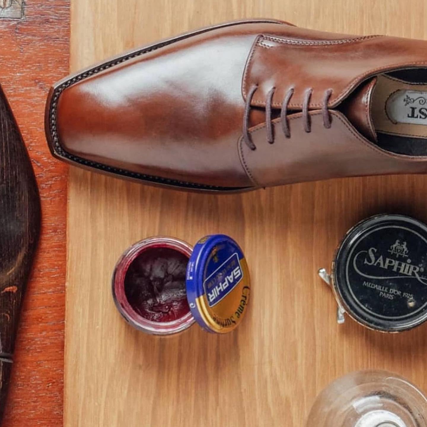 Saphir Cream Surfine Shoe Polish ACAJOU 09