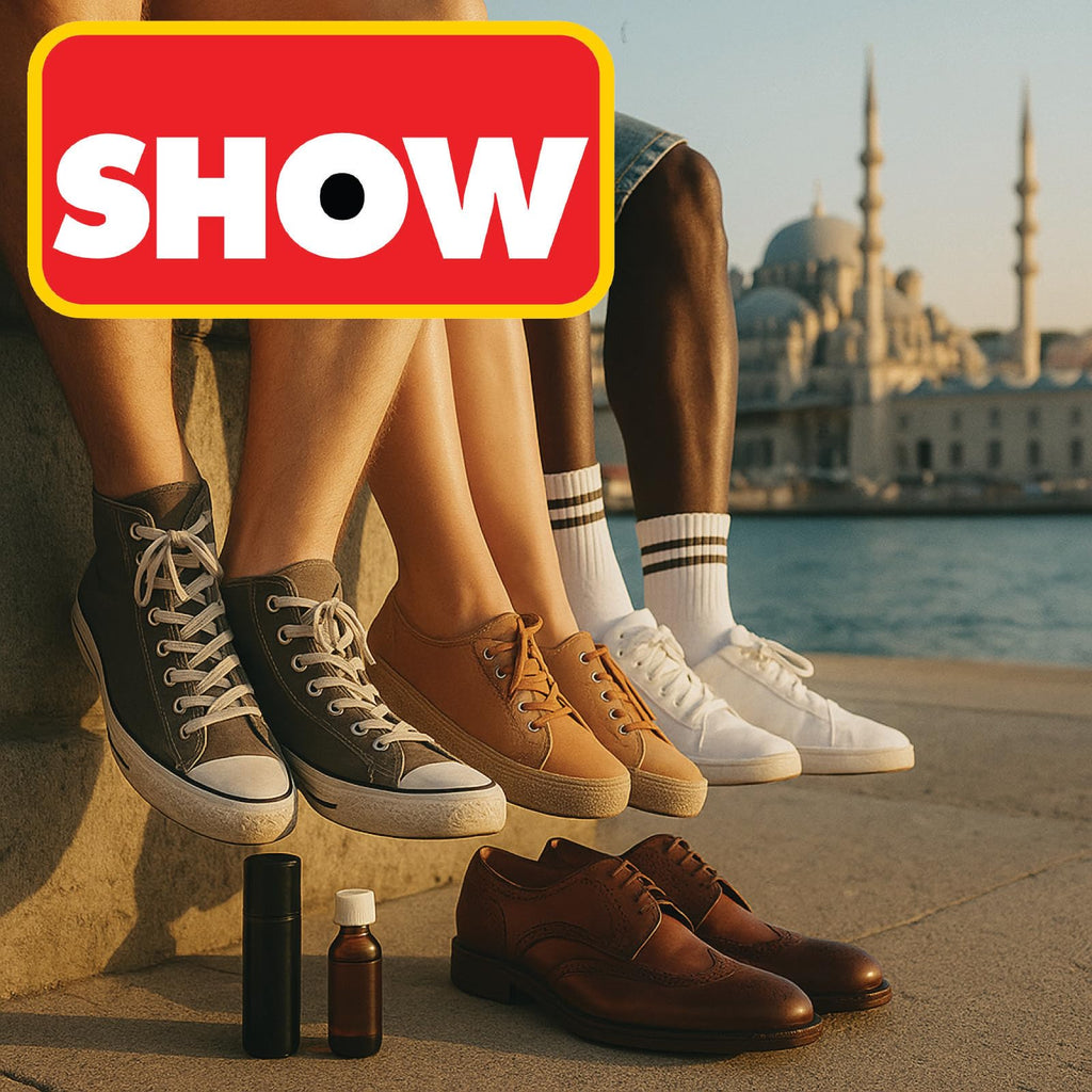 SHOW Navy Instant Leather Shoe Shine Liquid for Shoe Boots Bags- Unisex 75ml Bottle with Sponge for Instant Leather Colour Nourish and Condition - Leather Care Products